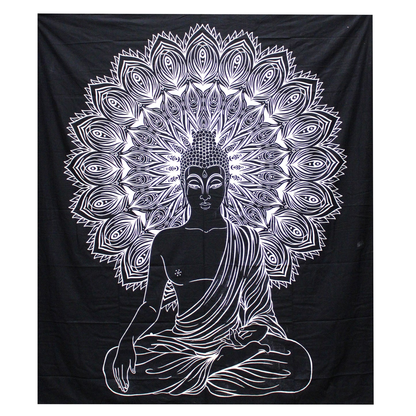 Couvre-lit ou Tenture murale en coton - N&B - Plusieurs modèles (200x230 cm)
