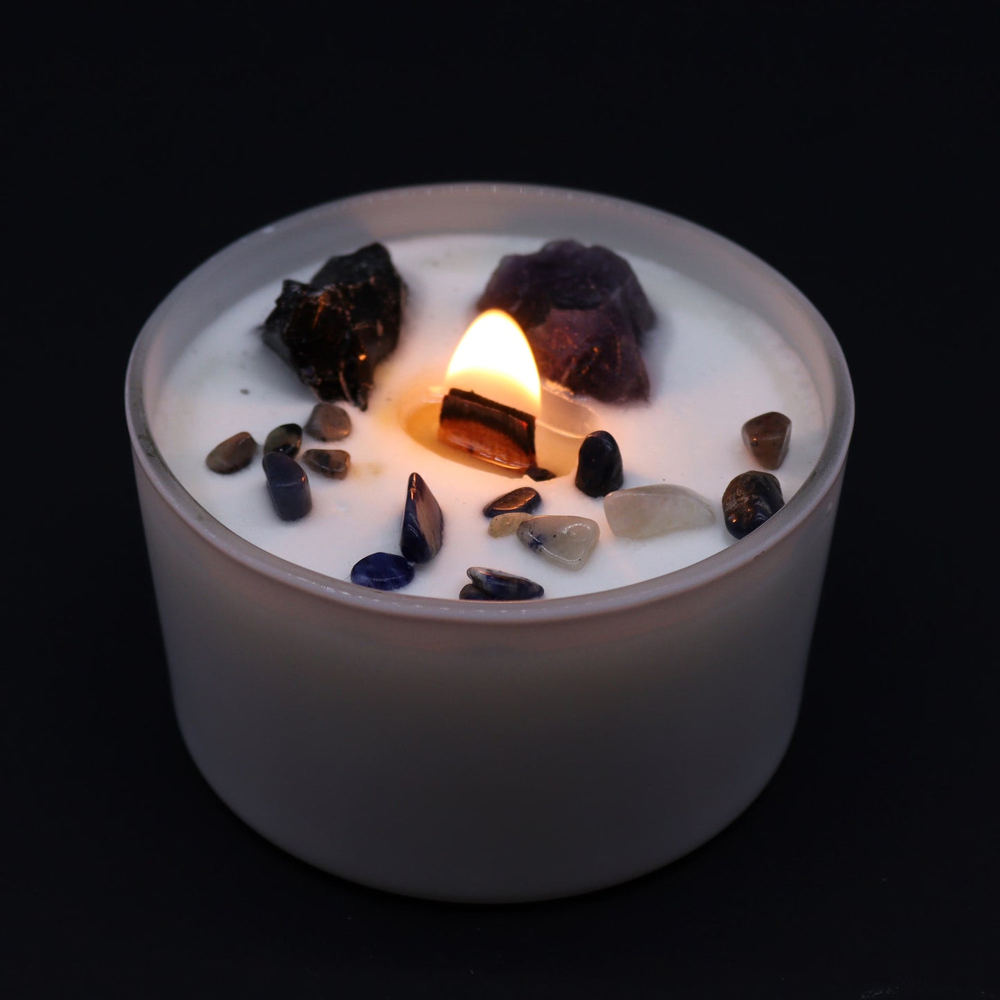 Bougie de cristal - Chakra du Plexus solaire