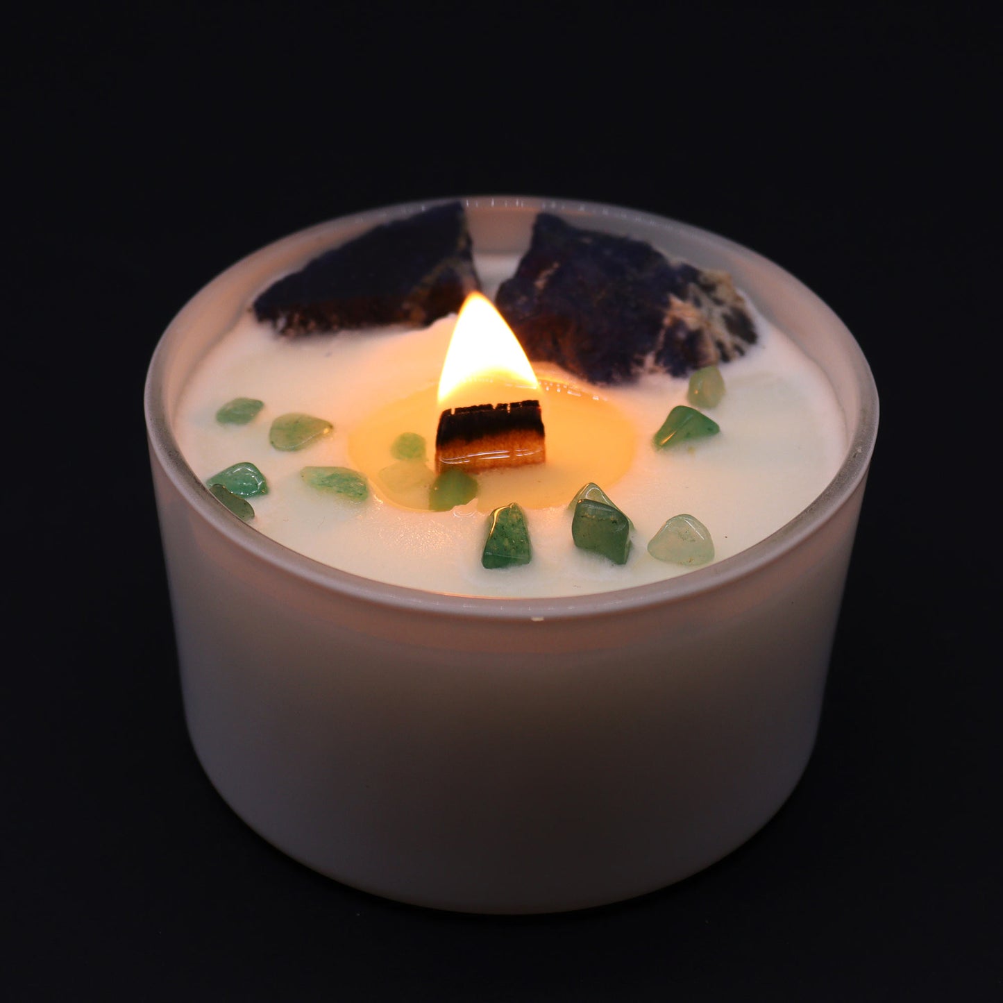 Bougie de cristal - Chakra de la Gorge