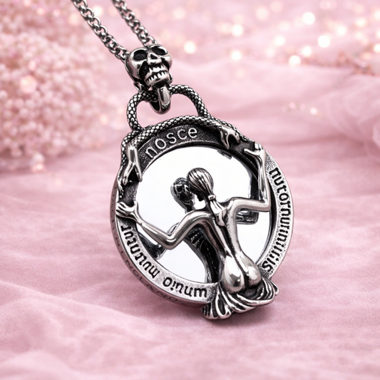 Collier "Face à soi" - Petit Miroir magique de l'âme & transformation