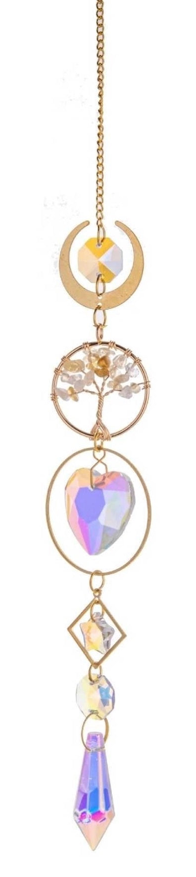 Attrape-soleil Arbre de Vie – Pierres précieuses Chakra – Décoration de fenêtre
