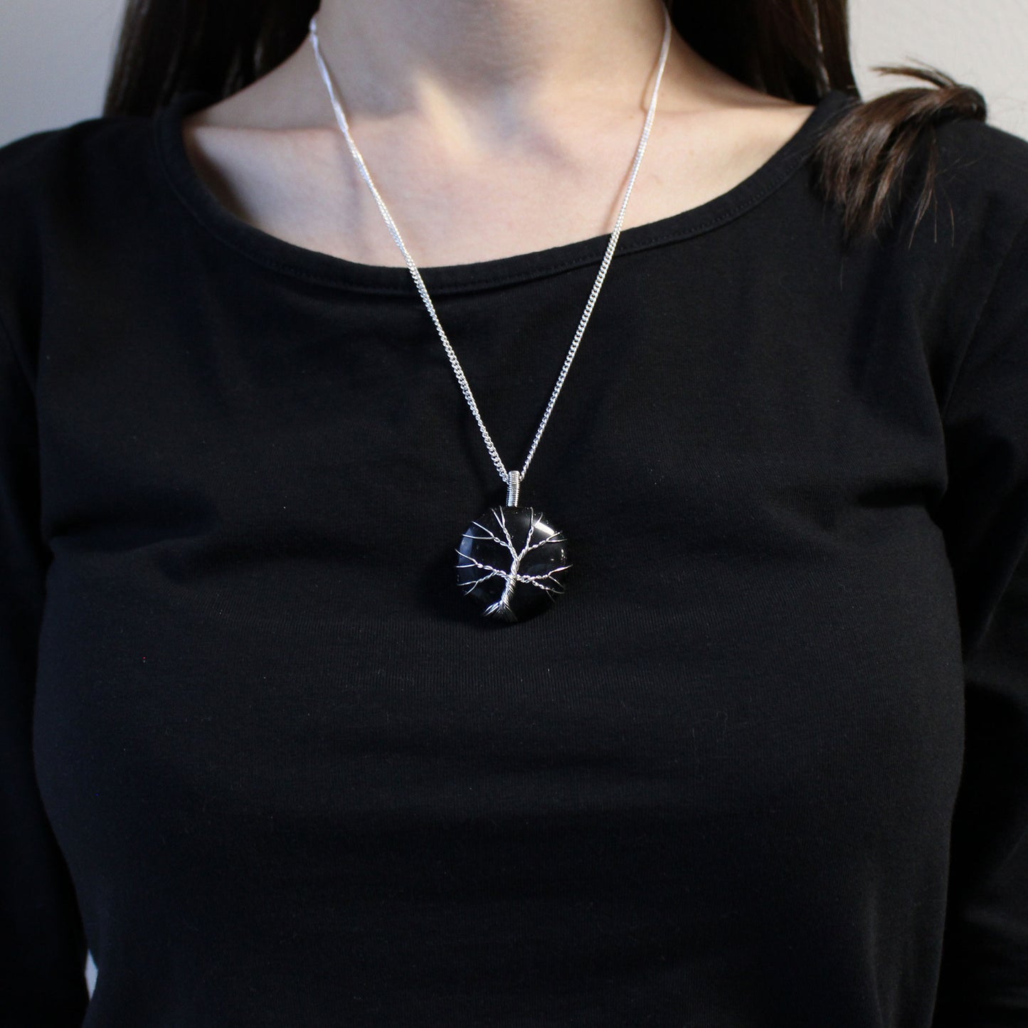 Collier Arbre de vie – Onyx noir