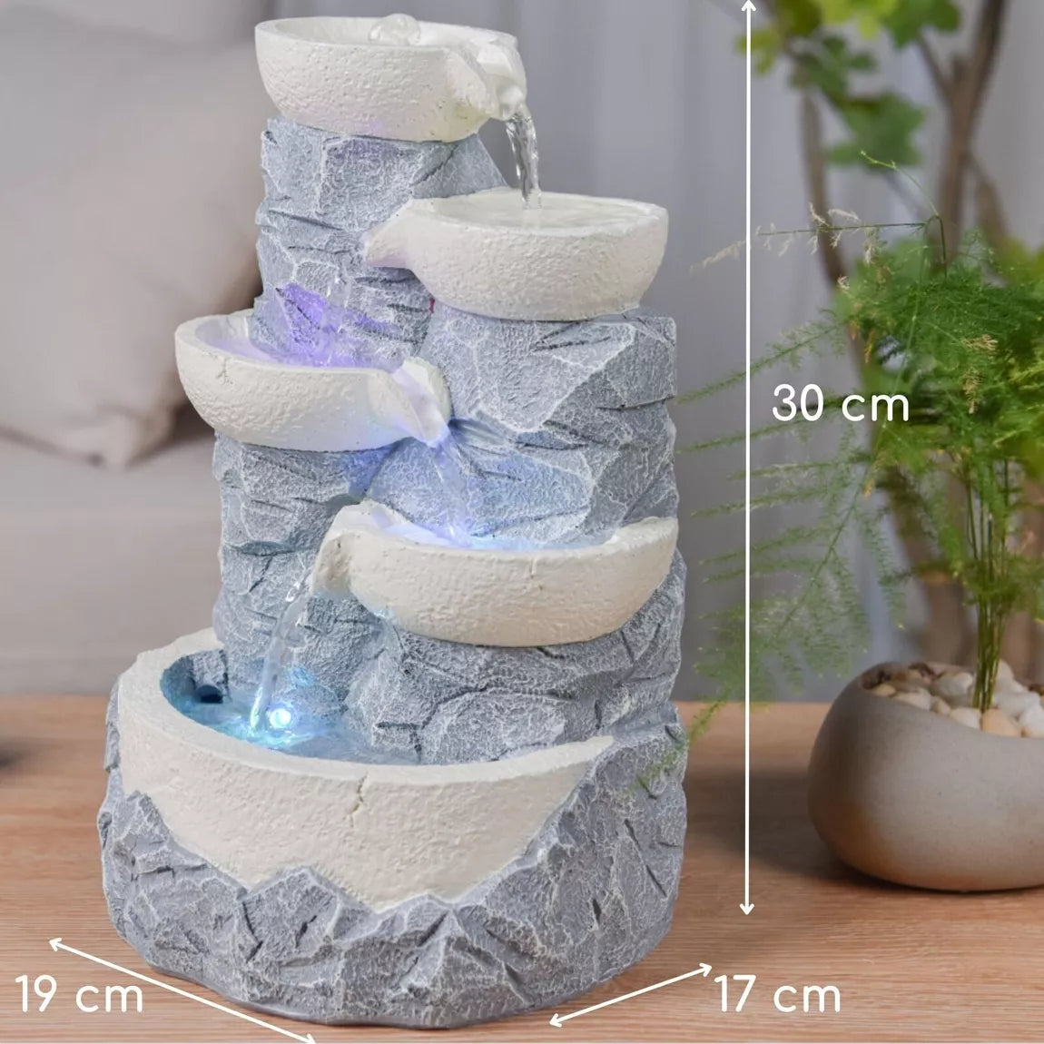Fontaine cascade Ganda (19x17x30 cm)
