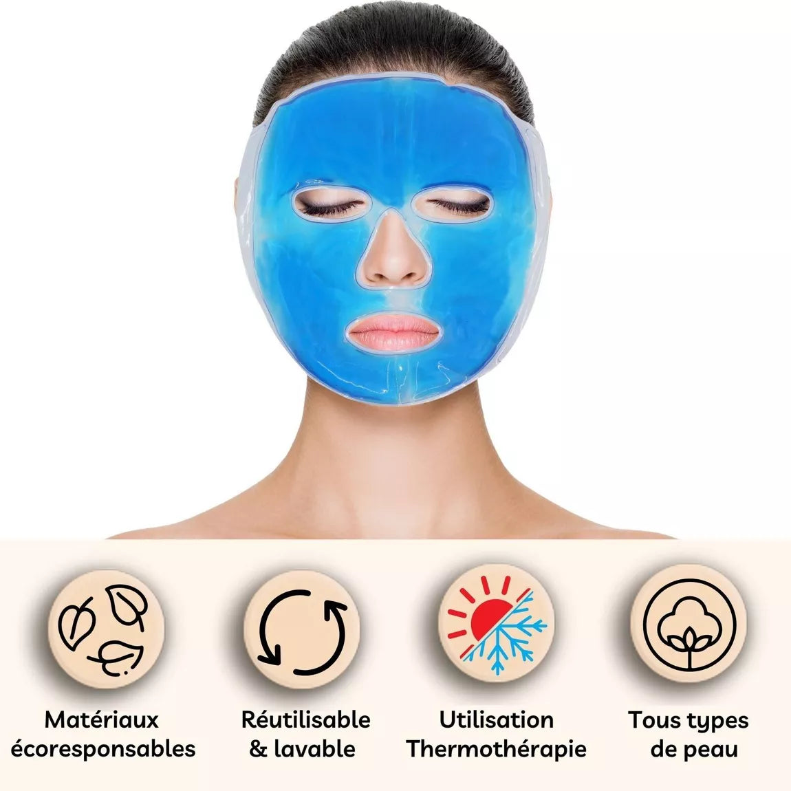 Masque gel thermothérapeutique - Relaxation thérapie par le chaud ou le froid