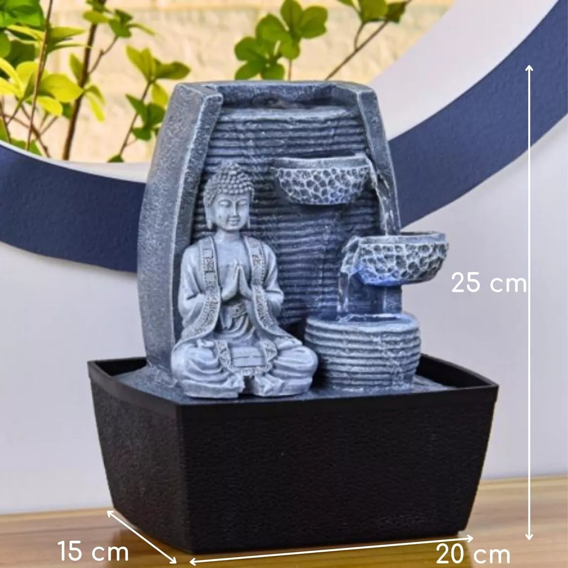 Fontaine Bouddha Sagesse (20x15x26 cm)