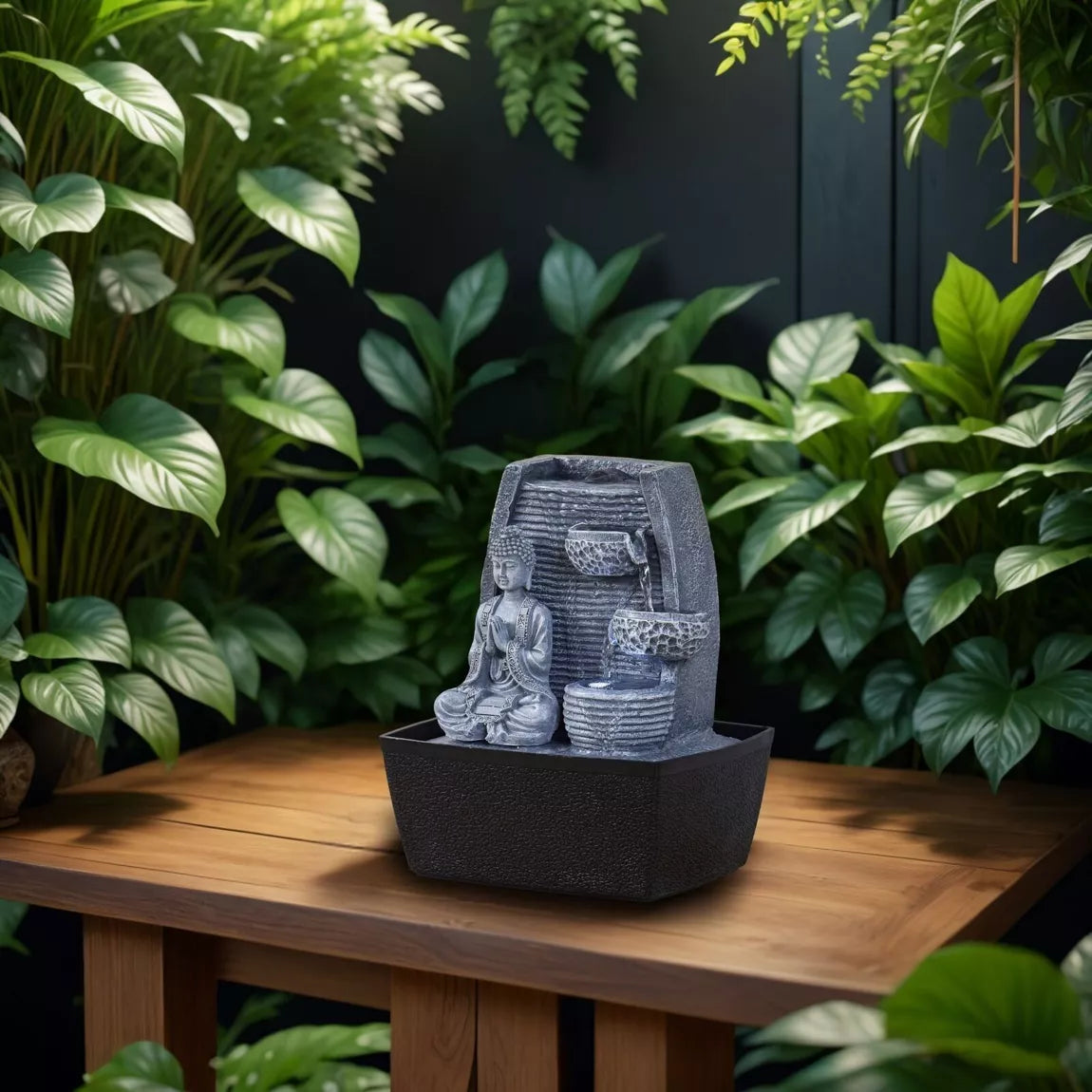 Fontaine Bouddha Sagesse (20x15x26 cm)