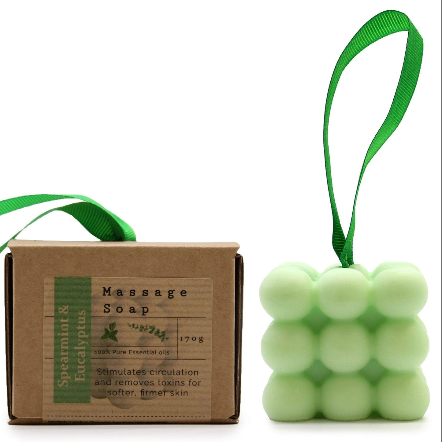 Savon de massage - MENTHE VERTE & EUCALYPTUS - 170 g