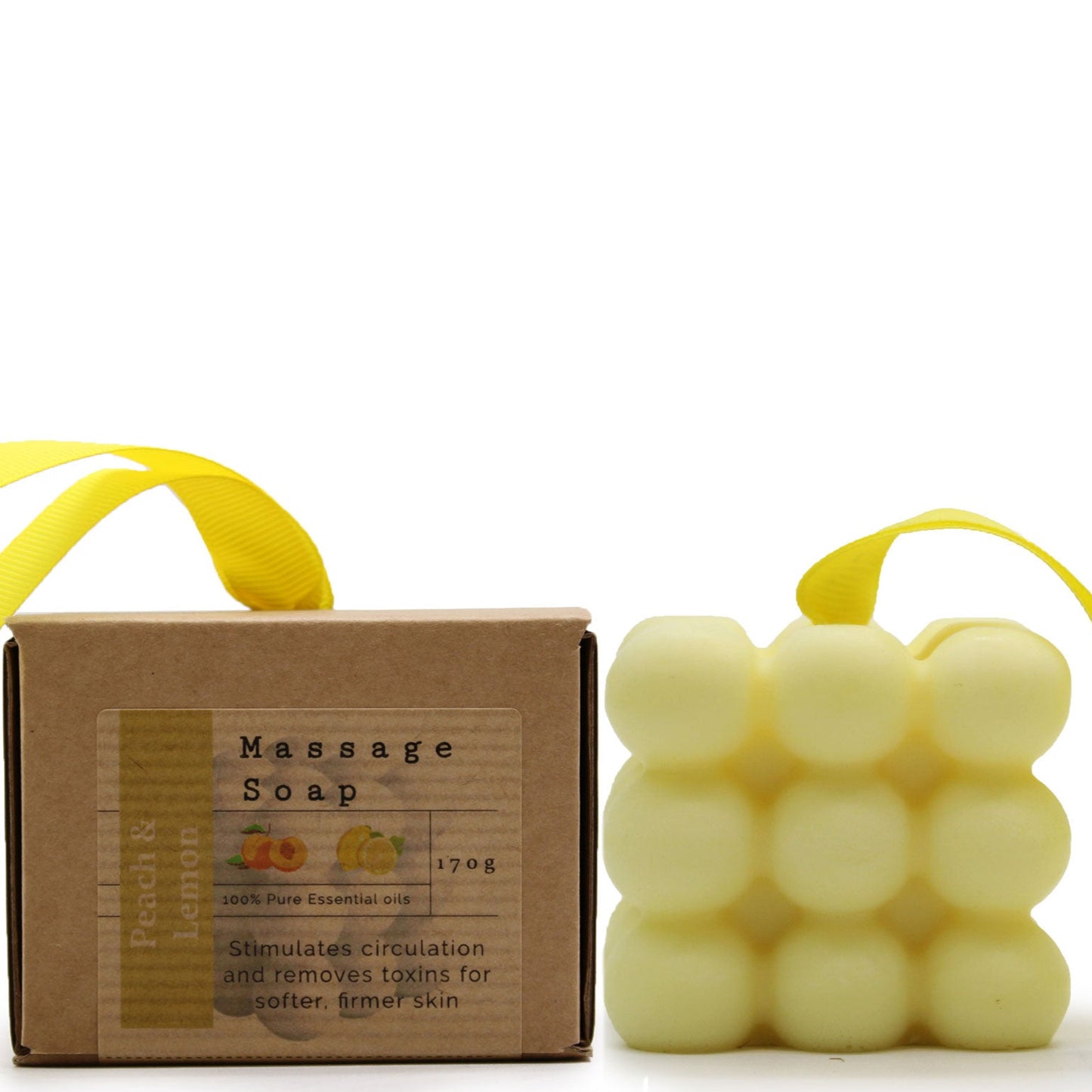 Savon de massage - PÊCHE & CITRON - 170 g