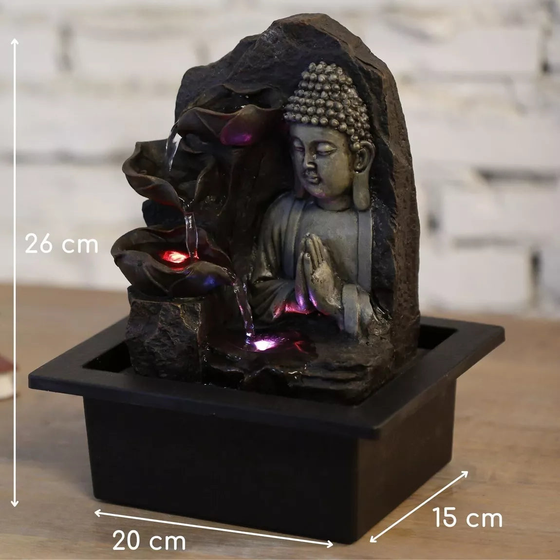 Fontaine Bouddha Spiritualité (21x21x26 cm)