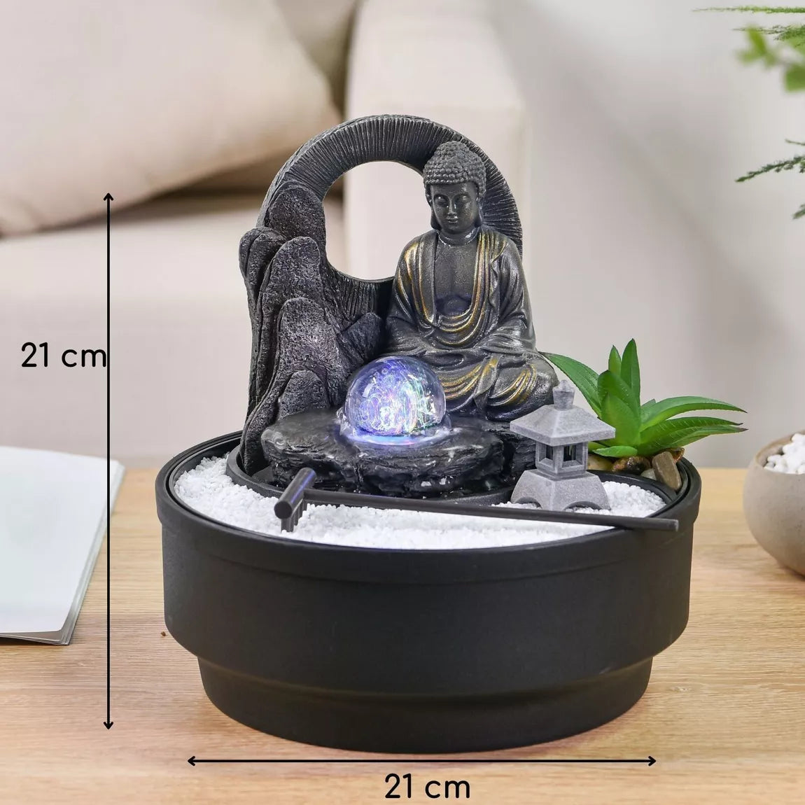 Jardin Zen & Fontaine d'intérieur – Sumana (21 cm)