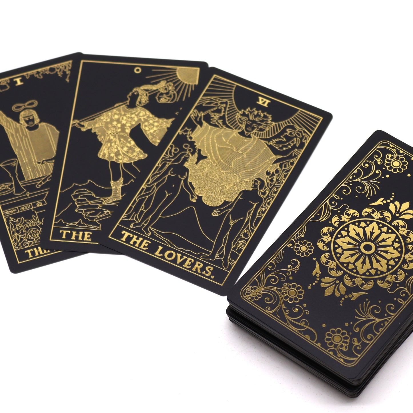 Coffret de Tarot Feuille d'or avec livret (en anglais)