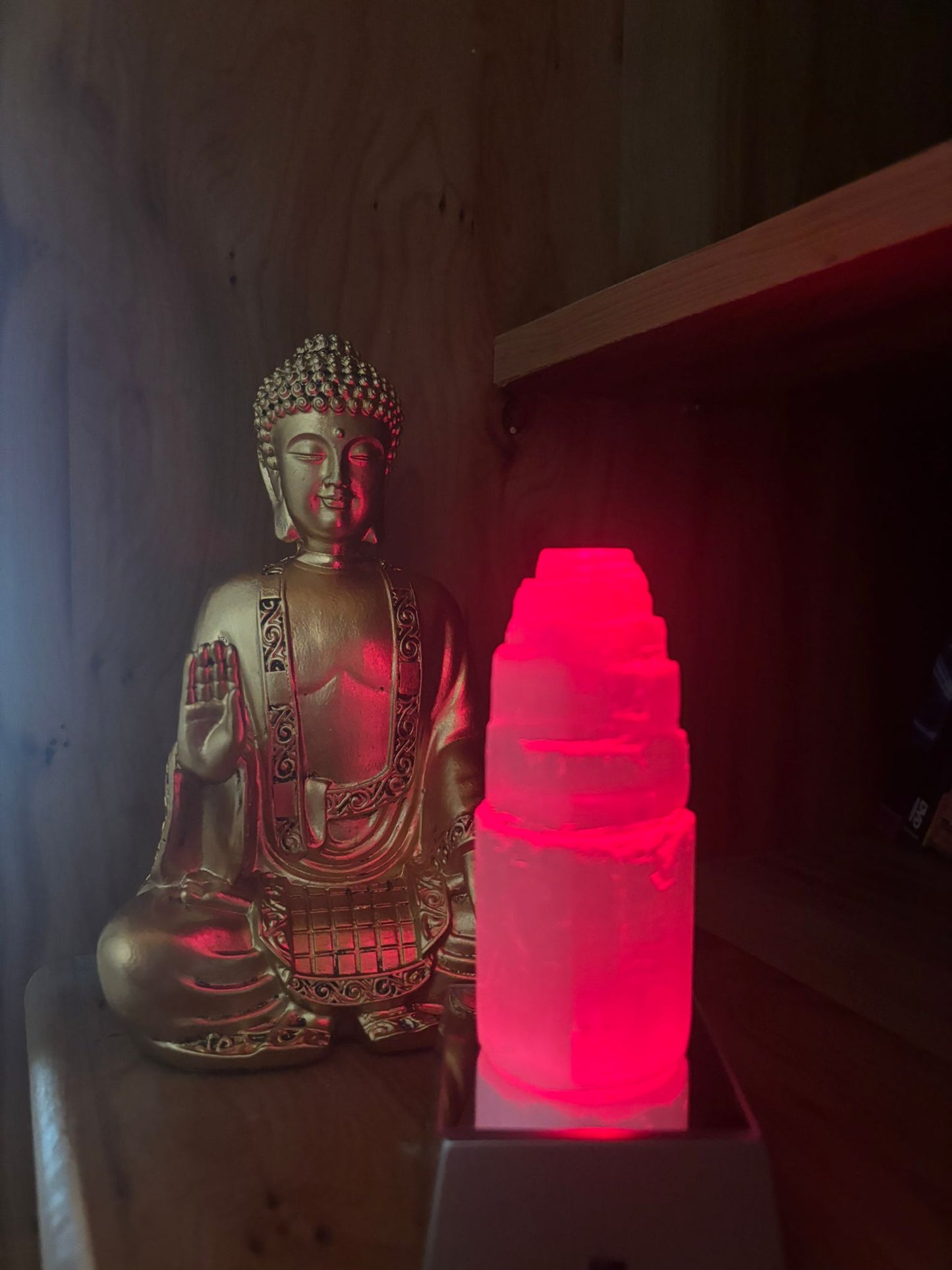 Boîte à lumière LED carré pour tour de selenite