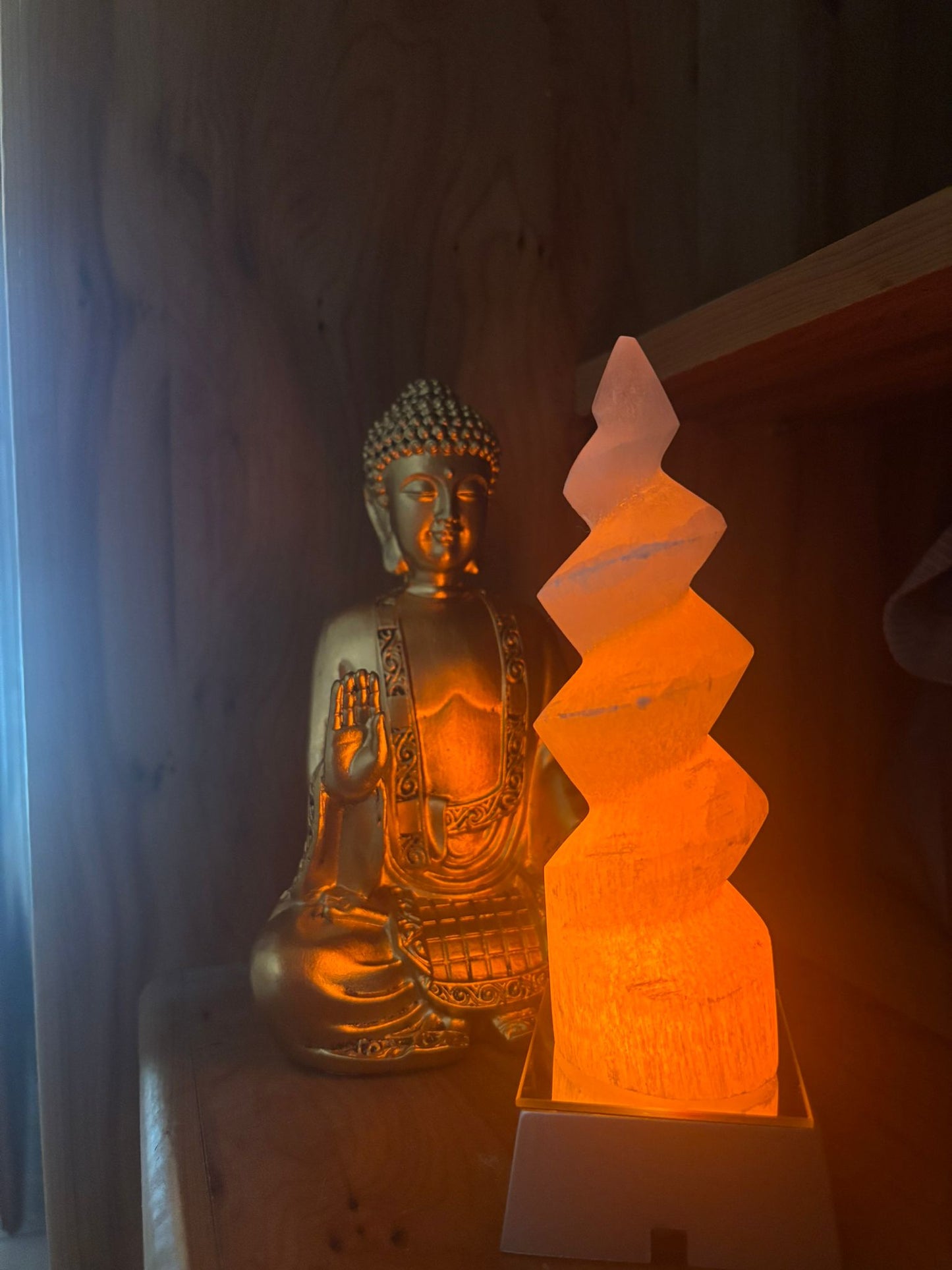 Boîte à lumière LED carré pour tour de selenite