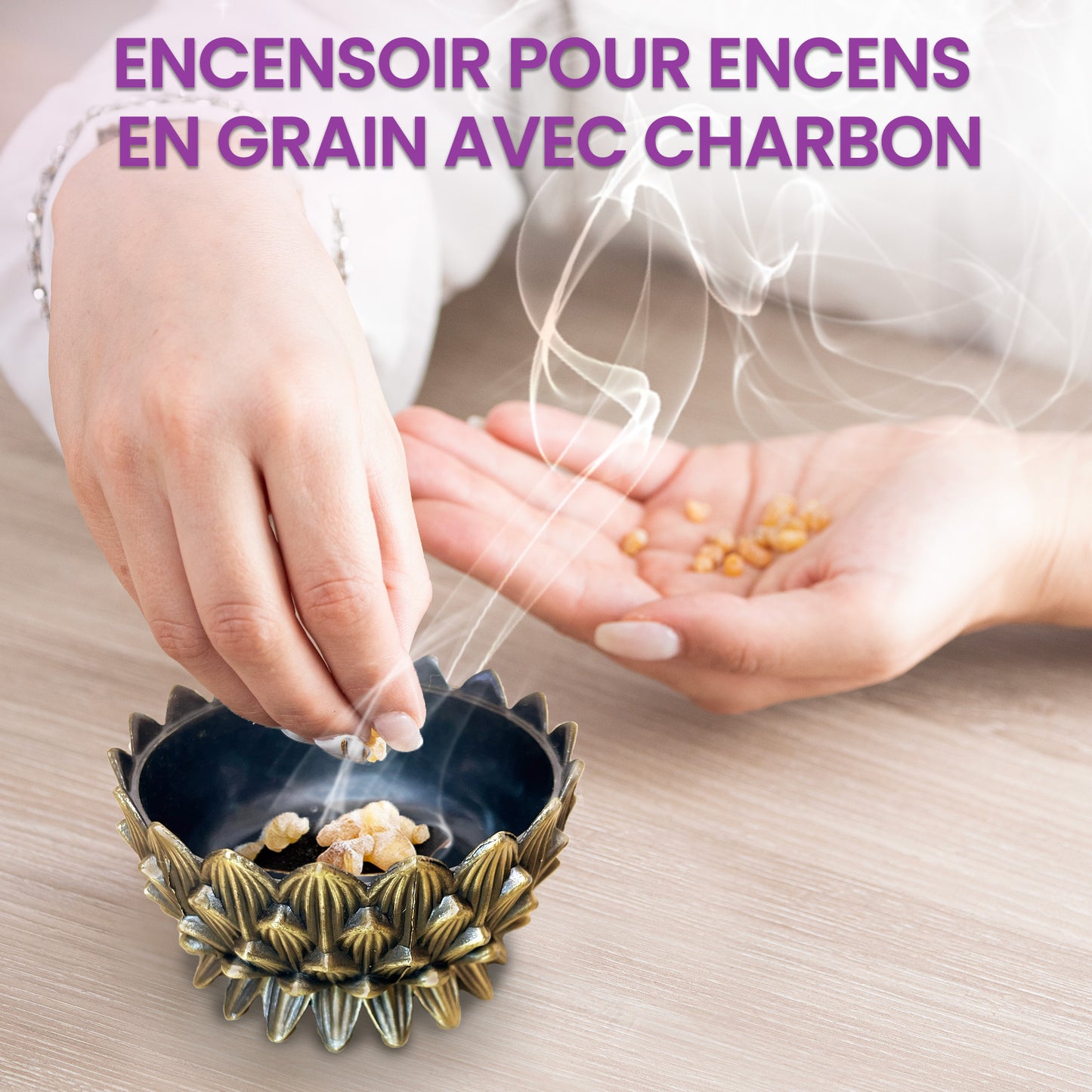 Porte encens lotus