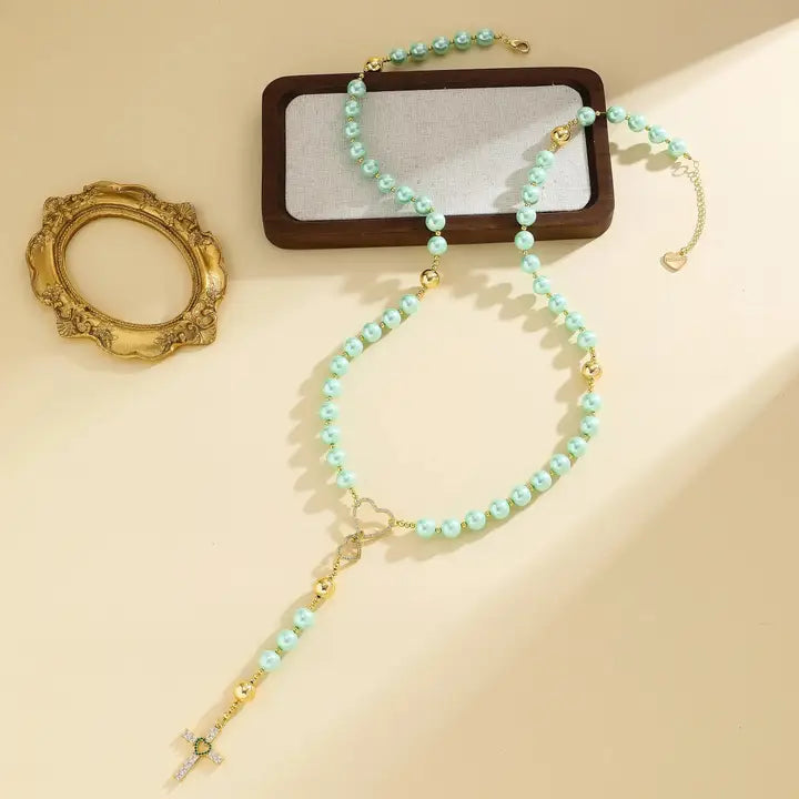 Collier chapelet - Vert