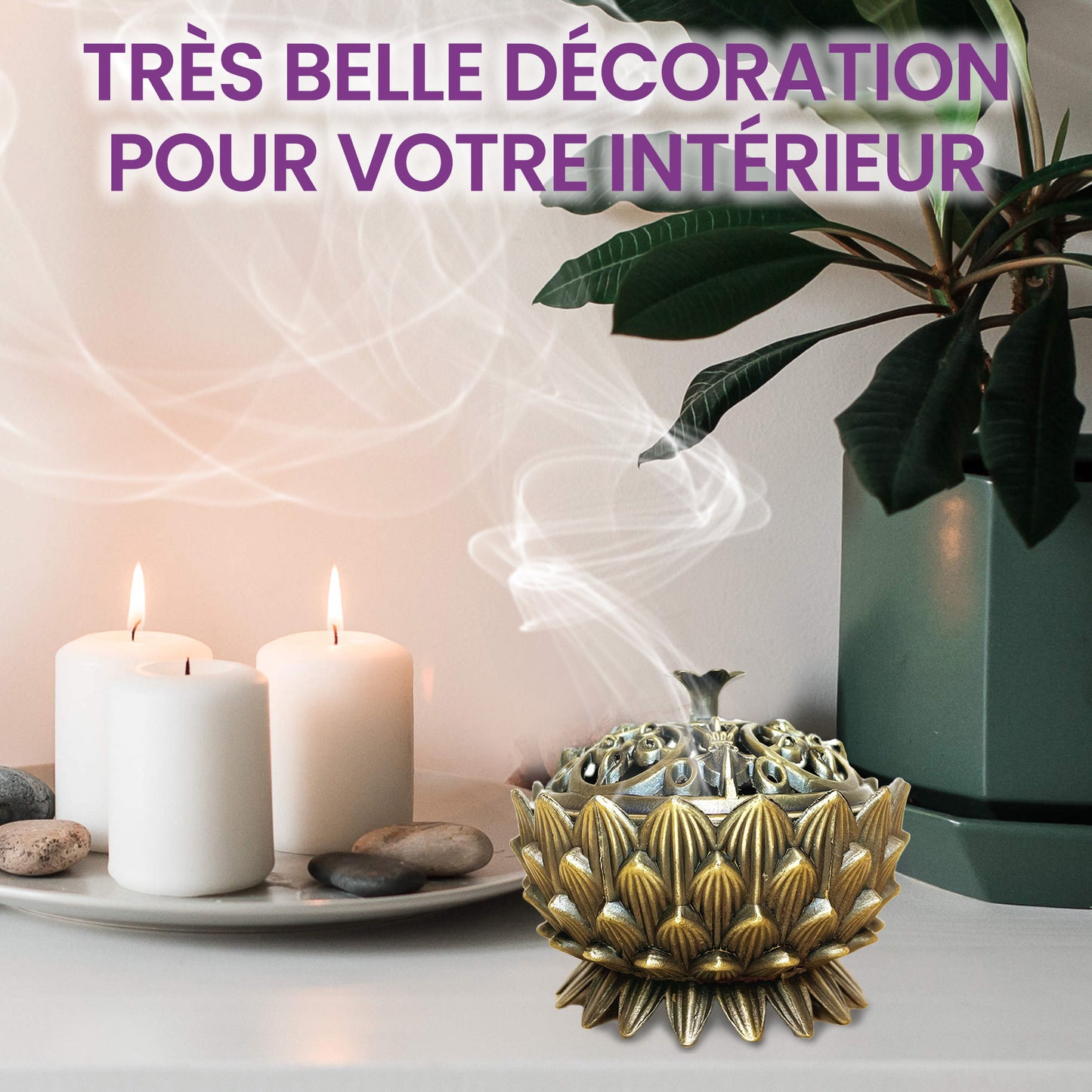 Porte encens lotus