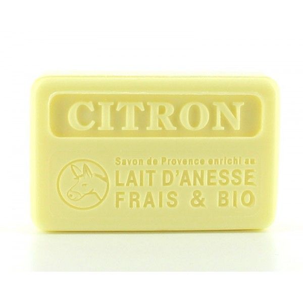 Savon au lait d'ânesse frais et bio CITRON - 100 g