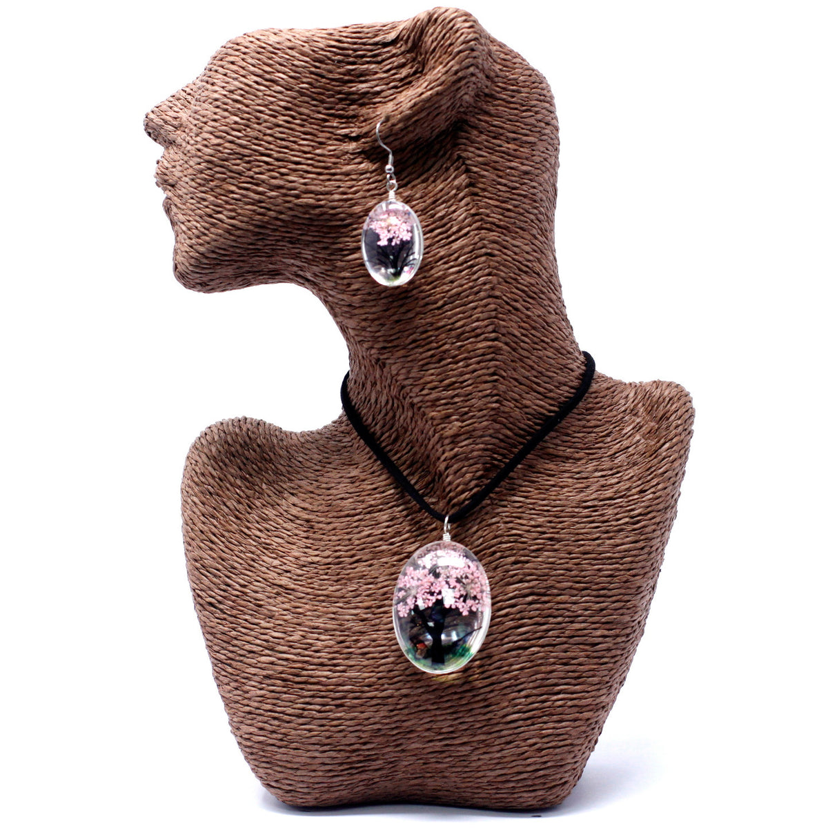 Bijoux en fleurs pressées véritables - Arbre de vie (plusieurs variantes)