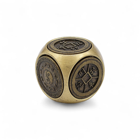 Feng Shui Fortune - Dé traditionnel avec symboles du zodiaque