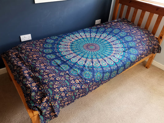 Couvre-lit ou Tenture murale en coton - Mandala classique (2 tailles)