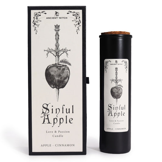 Bougie de purification de sorcière ancestrale - Pomme du péché - Amour & passion