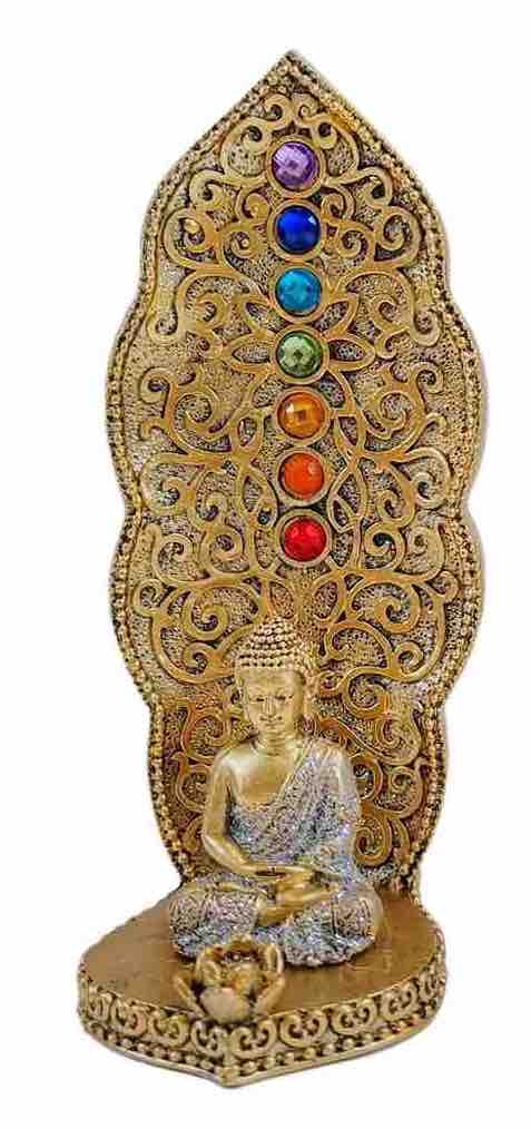 Porte-Encens Bouddha Chakras – Doré ou Argenté
