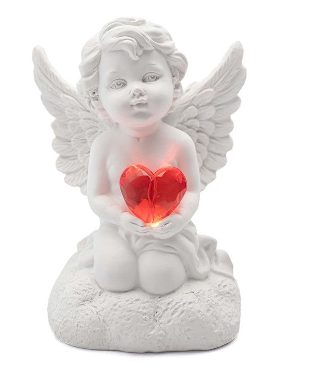 Ange gardien au cœur lumineux - Rouge passion