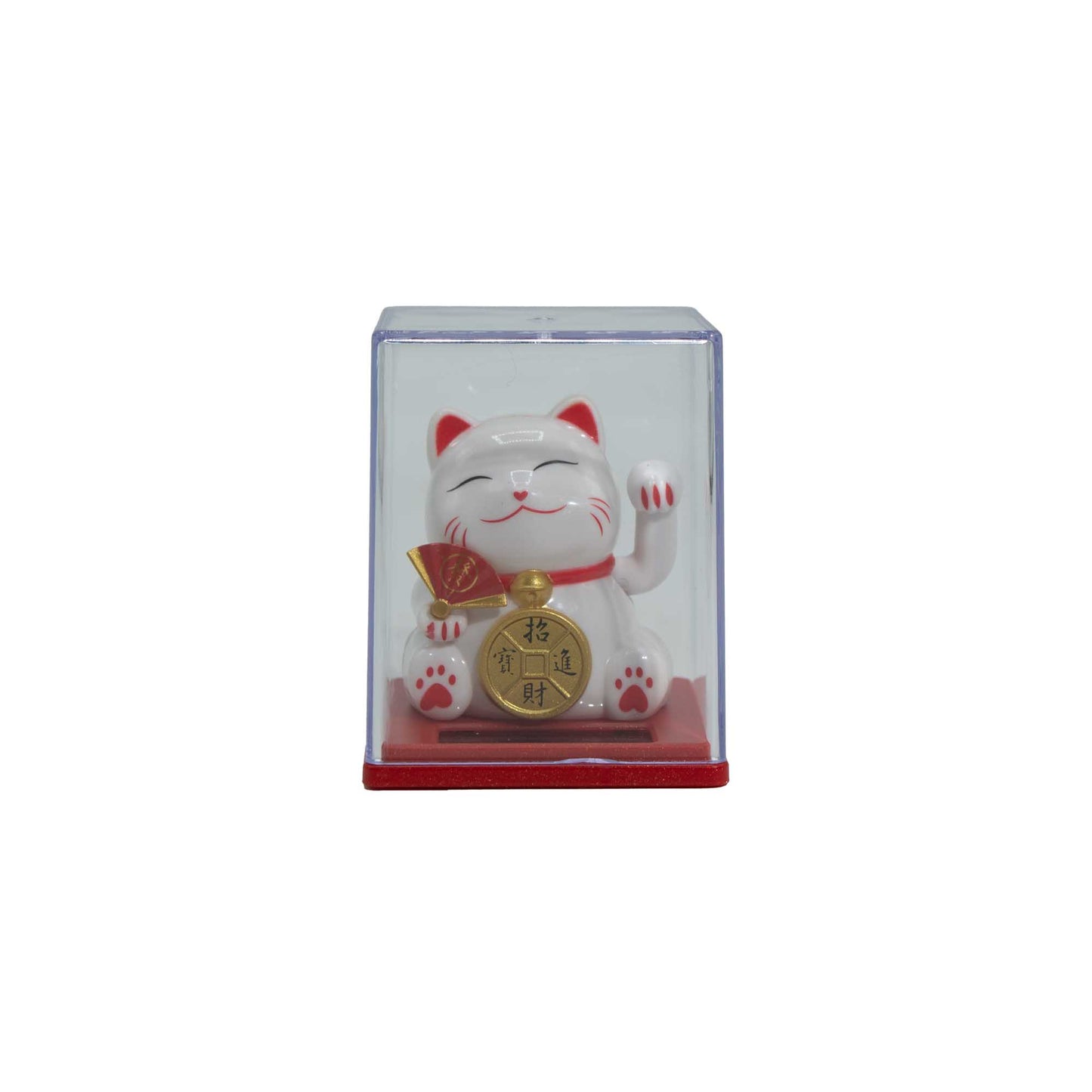 Mini Maneki neko solaire en boîte (plusieurs variantes)