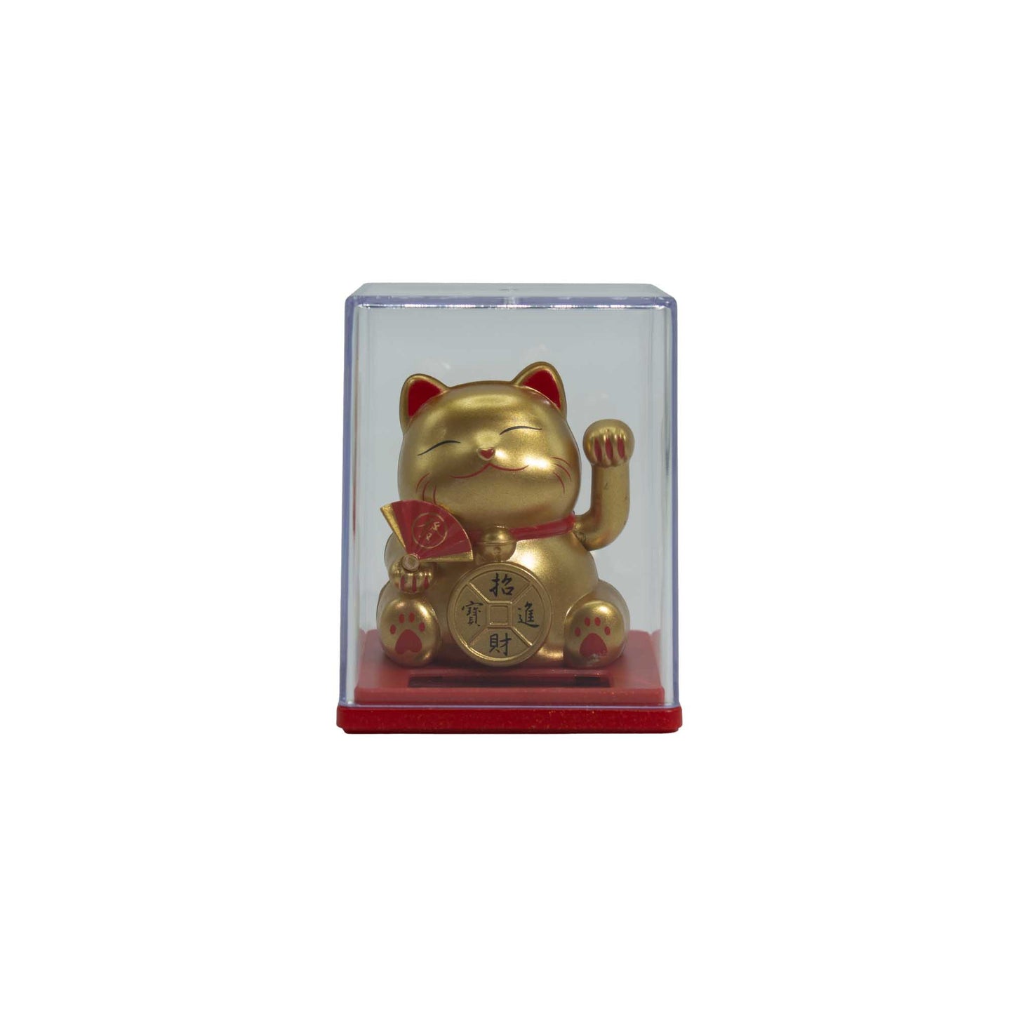 Mini Maneki neko solaire en boîte (plusieurs variantes)
