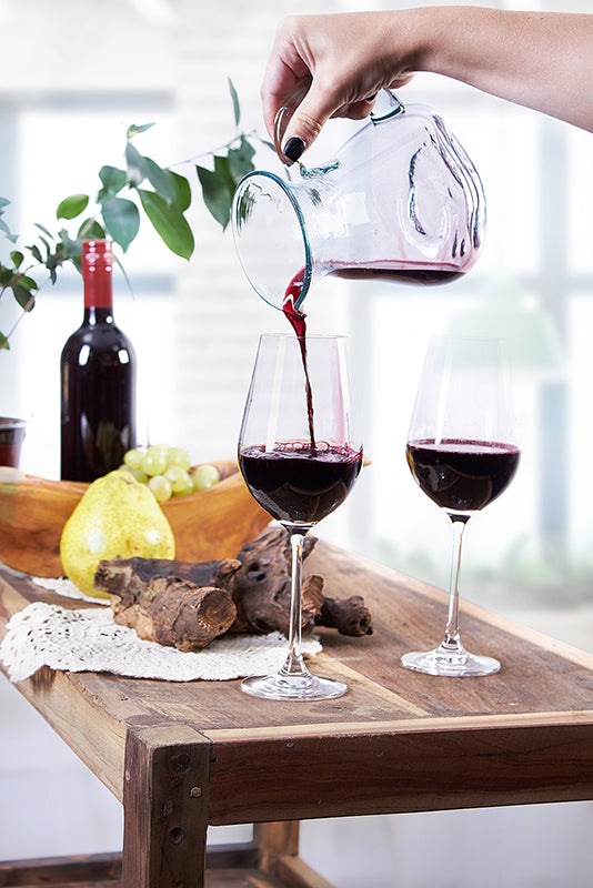 Vase en verre soufflé sur racine - Carafe d'eau