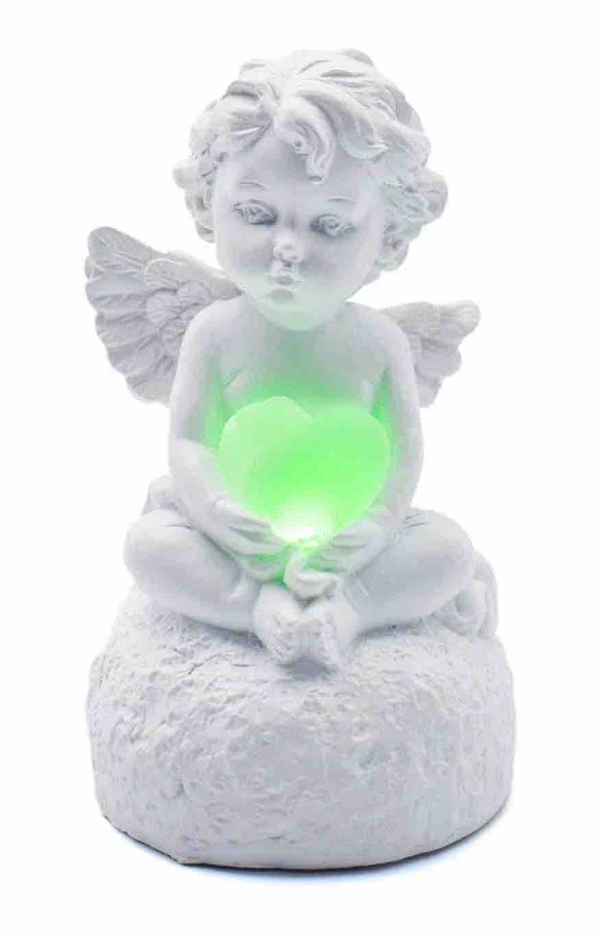 Ange protecteur lumineux - Cœur vert lumière