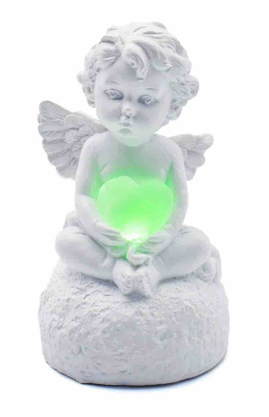 Ange protecteur lumineux - Cœur vert lumière