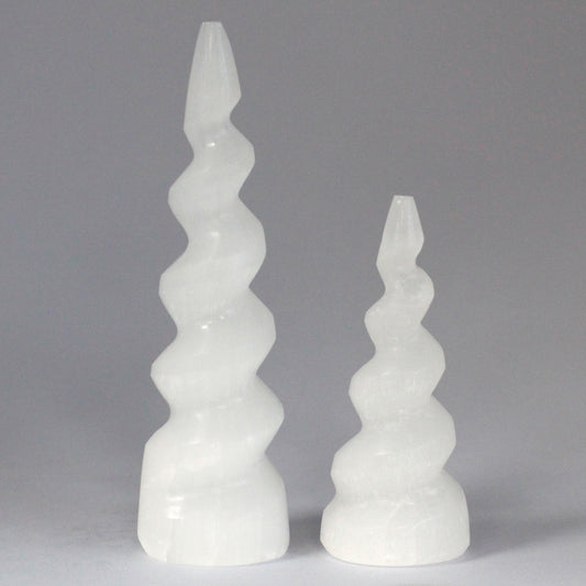 Tour sélénite spirale licorne - 2 tailles