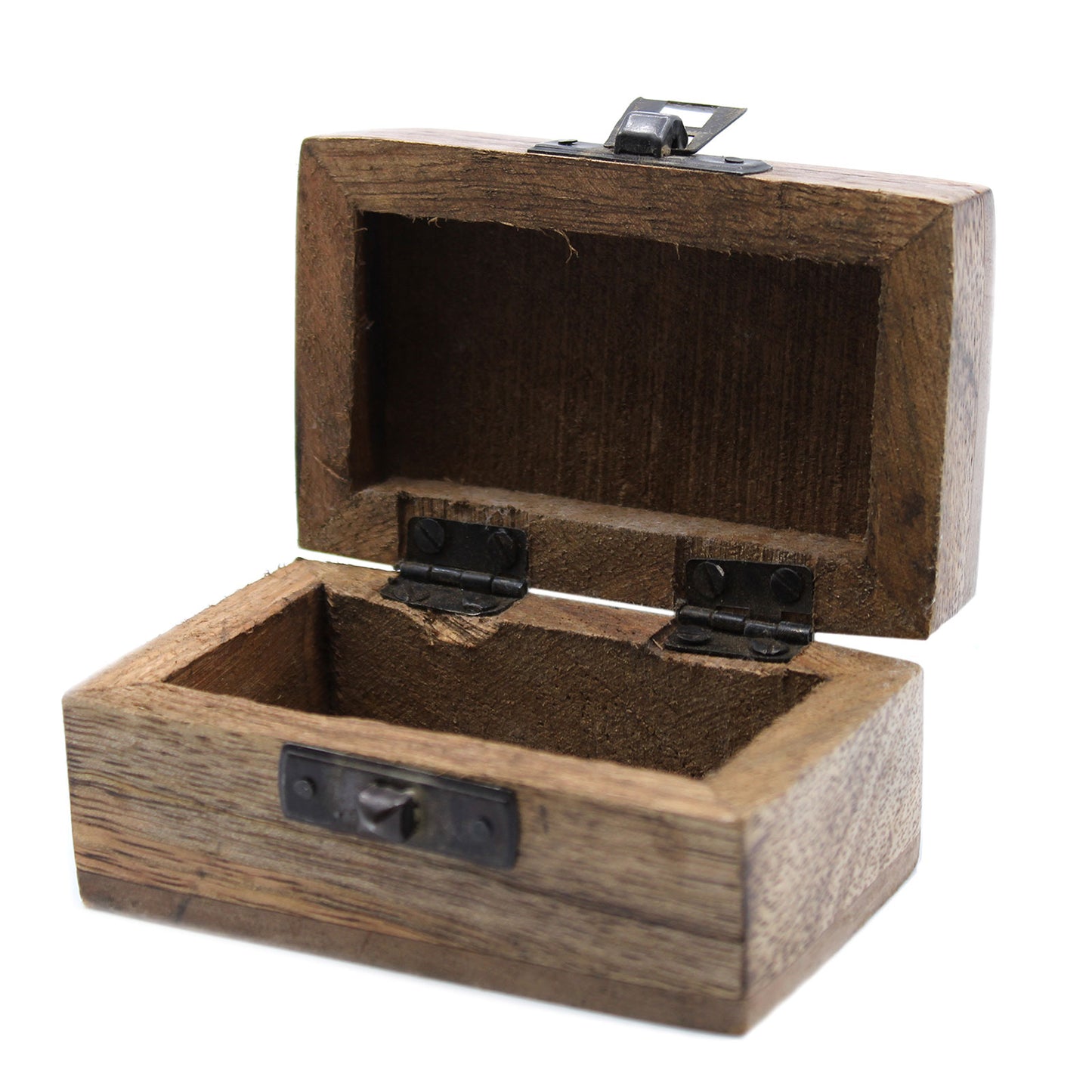 Mini coffret rituel en bois de manguier - Motifs slaves blanc délavé