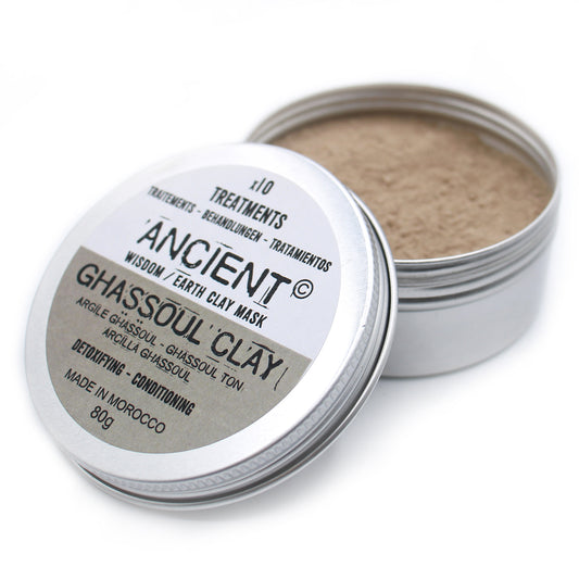 Masque pour visage en argile - GHASSOUL - Peaux acnéiques, grasses et mixtes