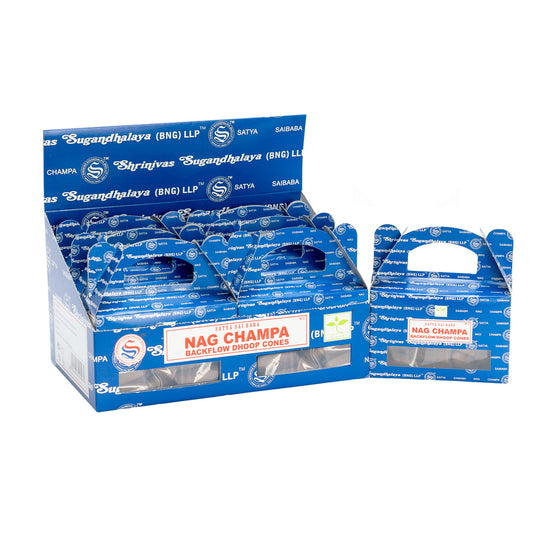 Lot de 24 cônes d'encens à refoulement pour fontaine - Satya Nag champa