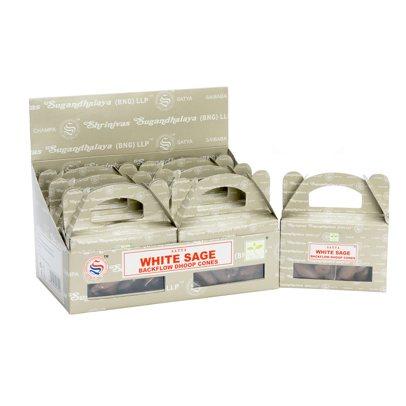 Lot de 24 cônes d'encens à refoulement pour fontaine - Satya Nag champa