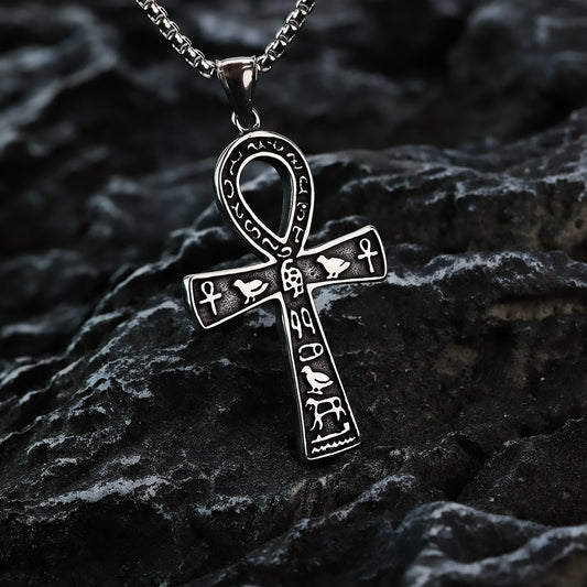 Collier Croix Ankh égyptienne style rétro