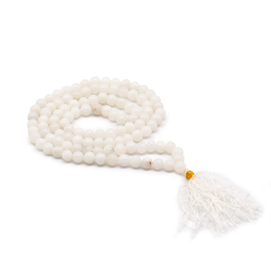 Mala 108 perles - Quartz blanc