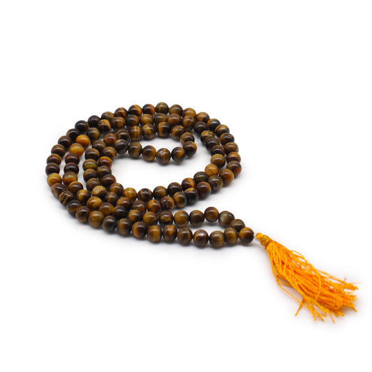 Mala 108 perles - Œil du tigre