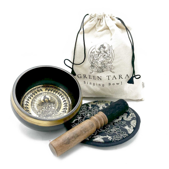 Coffret cadeau bol chantant gravé à la main - 14 cm (plusieurs modèles)