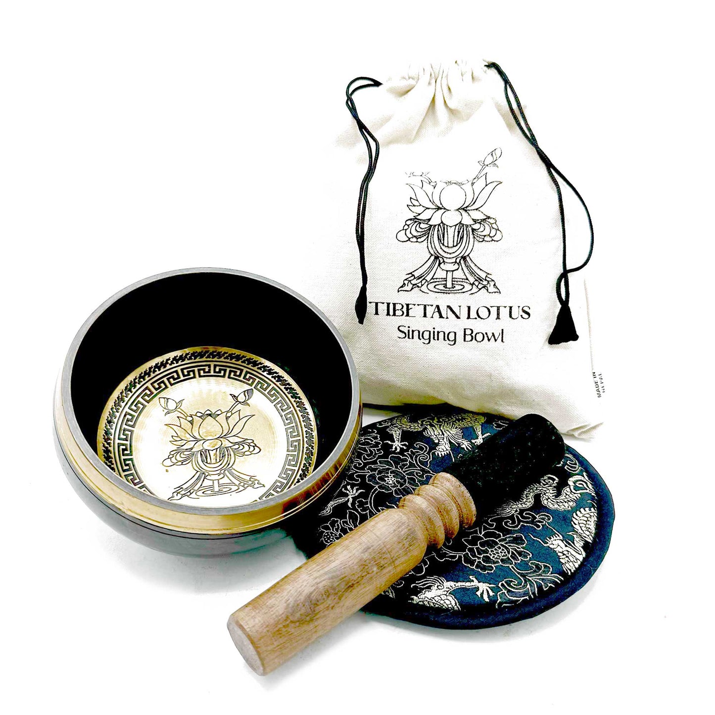 Coffret cadeau bol chantant gravé à la main - 14 cm (plusieurs modèles)