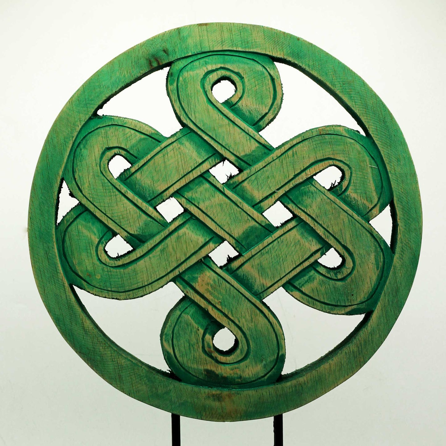 Ensemble Bouddha Feng Shui - Mandala ou Nœud Bouddha - Vert