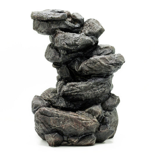 Fontaine de table Feng shui - Formation de roches naturelles - 35 cm