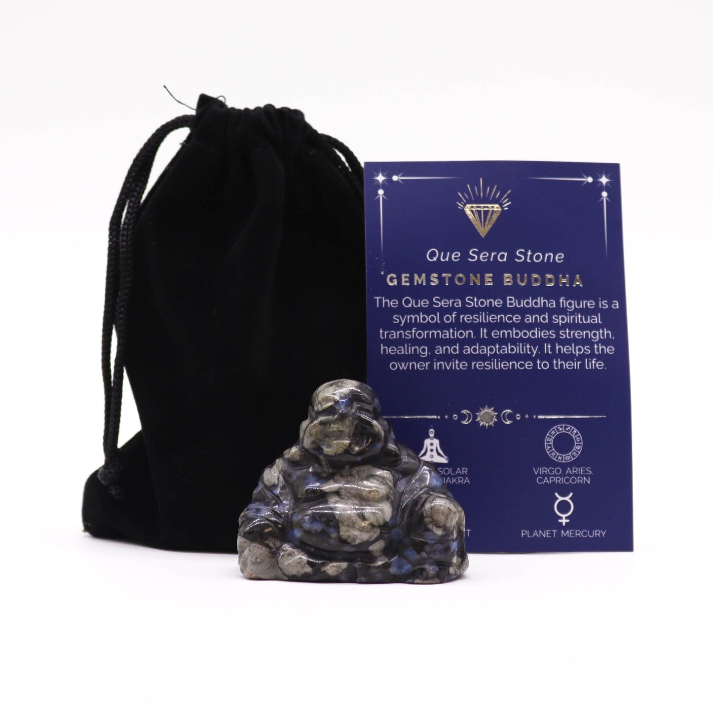 Bouddha en pierres précieuses - 2 tailles - 4 variantes