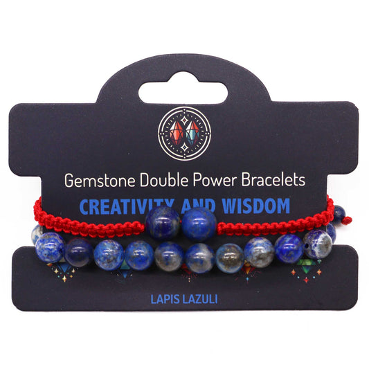 Bracelets double puissance avec pierres précieuses - Lapis lazuli