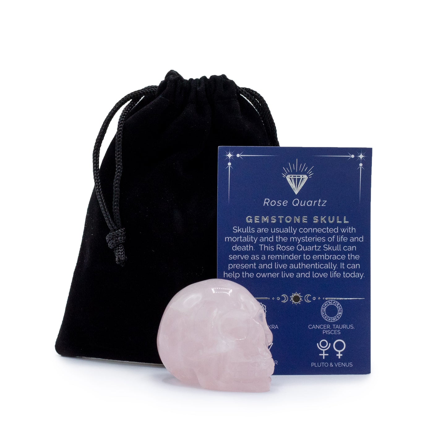 Crâne en pierres précieuses - 2 tailles - 4 variantes