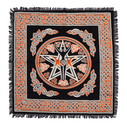 Nappe d'autel ésotérique à franges - Terre Mère
