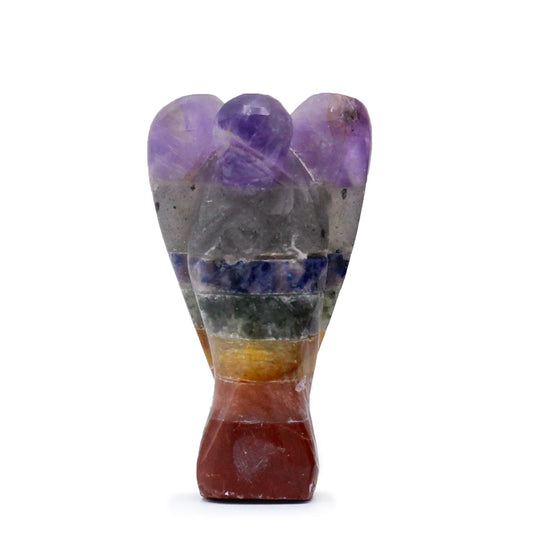 Mini Ange en pierre précieuse sculptée à la main - 7 chakras (2 tailles)