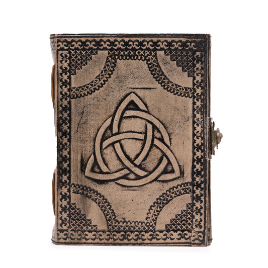 Cercle Triquetra - Carnet ésotérique - Rouge Tan - 200 pages - Bordure cousue